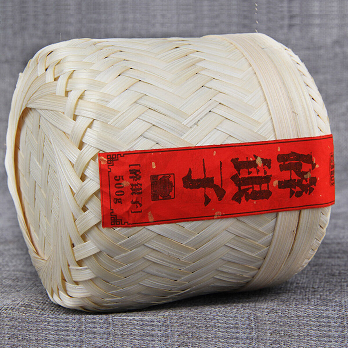 500g Handmade Bamboo Basket Yunnan Ripe Pu-erh Tea Packing Gift Cooked Puerh Tea