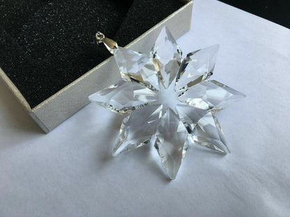 1PCS Clear 76*70mm Suncatcher Crystal Snowflake Wedding Hanging Decor Ornament