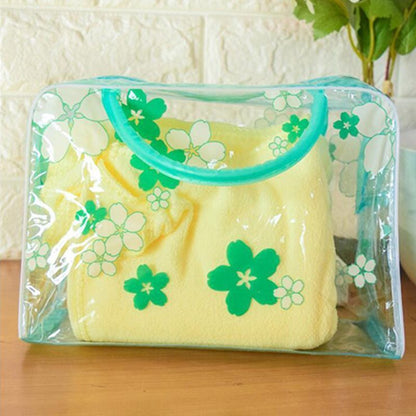 Floral Transparent Cosmetic Bag Travel Makeup Wash Clear Handbag Waterproof Bags