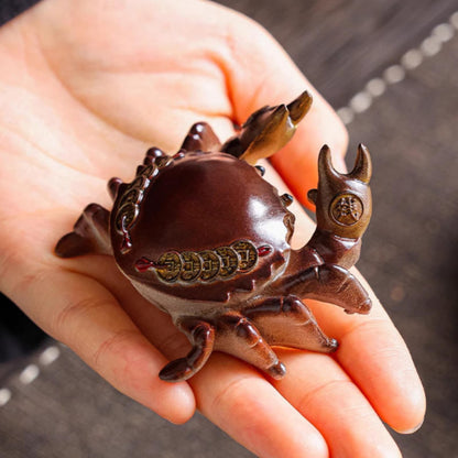 Resin Crab Tea Pet Change Color 6.9cm Tea Set Tray Decor Kungfu Tea Ceremony