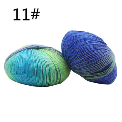 Hot Sale 50g Crochet soft Rainbow Dyeing Wool Yarn Crafts Hand Knitting Yarn