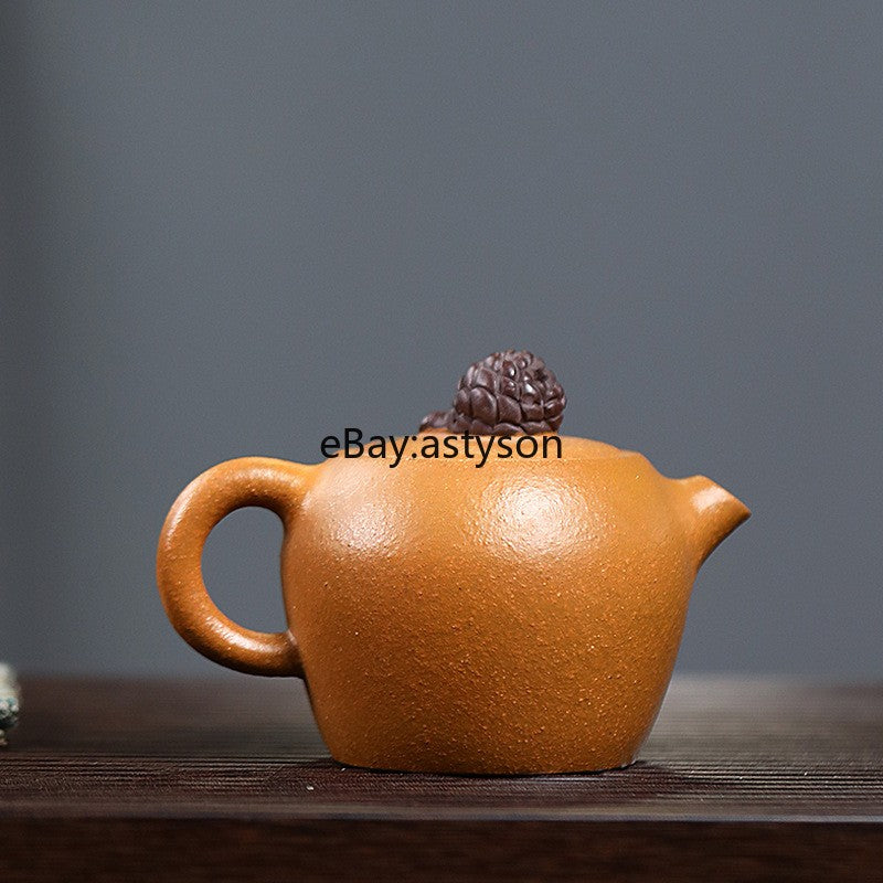 Handmade Tea Pot Marked Real Yixing Zisha Yellow Jiangpo Clay Master Pot 180ml