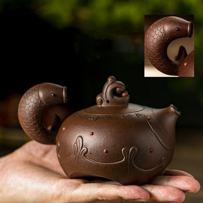 Handmade Tea Pot With 14 Infuser Holes Marked Original Ore Real Yixing Zisha Pot