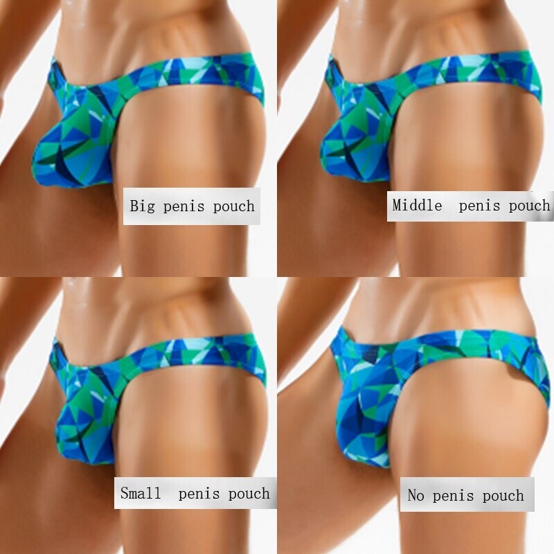 Men's Beachwear Briefs Thong Sexy Bikini Low Waist Swimsuit Hot Gay Bathing Suit