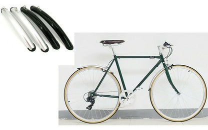 Bicycle Front Rear Fenders 700C Aluminum Plastic Retro Fixed Gear Cycling Fender