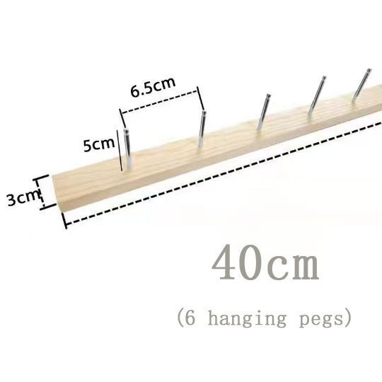 Jewelry Display Necklace Wall Hanging Stands Wood Earring Ring Organizer 30~58cm