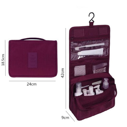 Traveling Cosmetic Bag Nylon Waterproof Makeup Purse Storage Pouch 24*9*18.5 CM