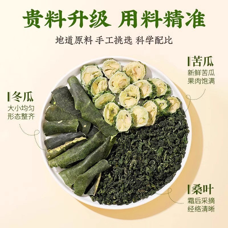 Mulberry Leaf Double Melon Tea Bitter Gourd Wax Gourd 16 Packs Health Tea Bag
