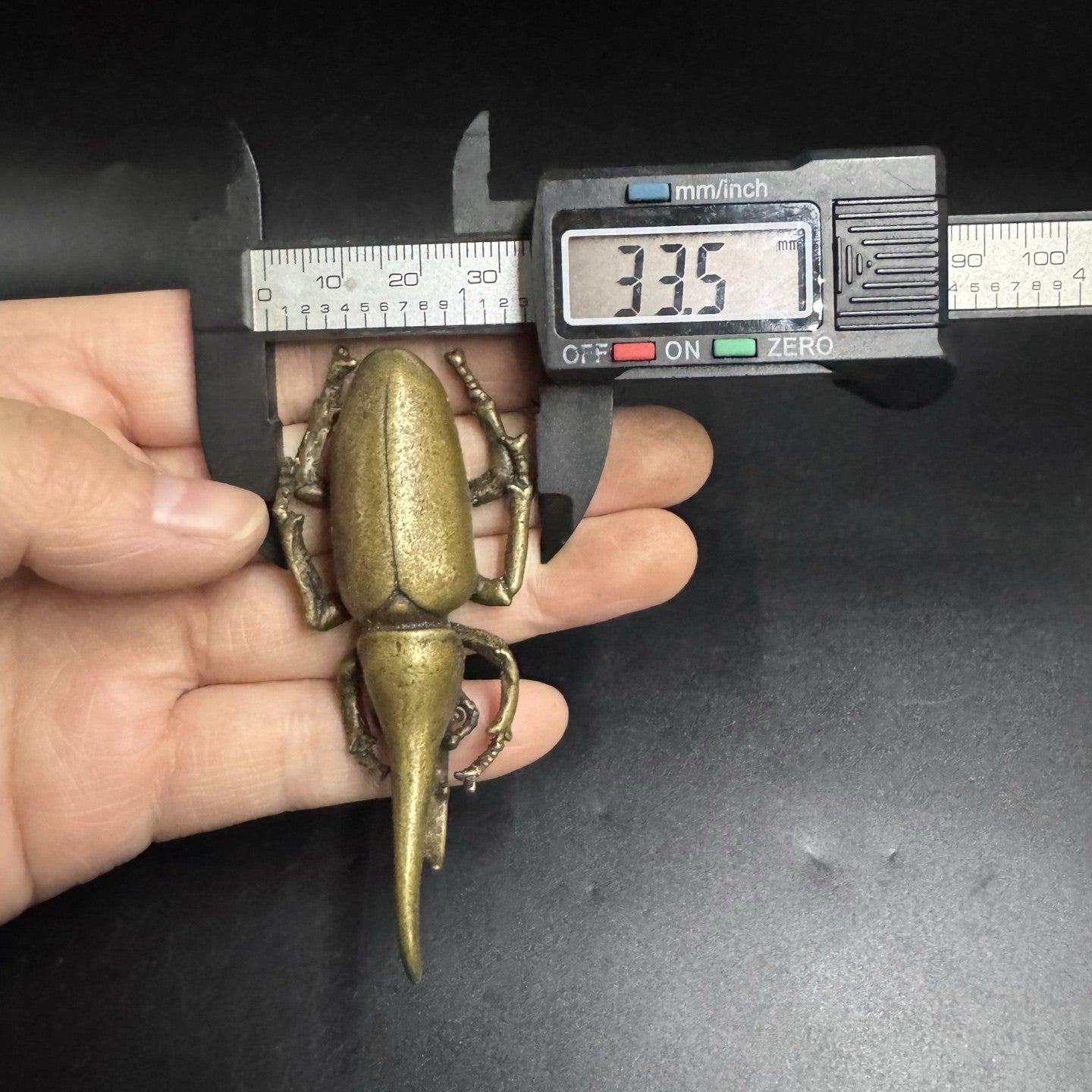 Solid Brass Weevil Figurine Insect Decor Tea Pet Copper Art