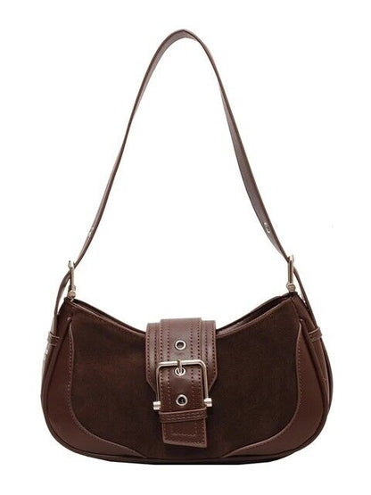 Women's Classic Vintage Handbag Leather Shoulder Bag Halfmoon Shaped Retro Gift