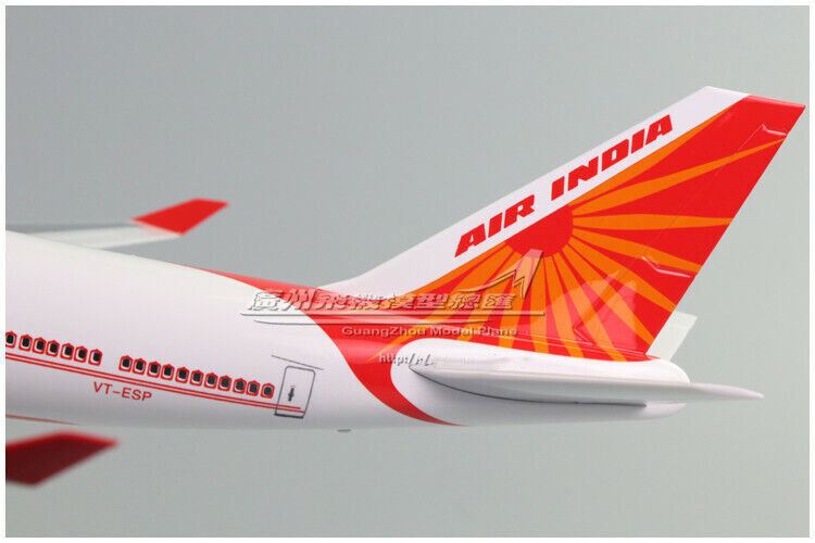 1:150 47CM AIR INDIA BOEING 747-400 Passenger Airplane Landing Gear Resin Model