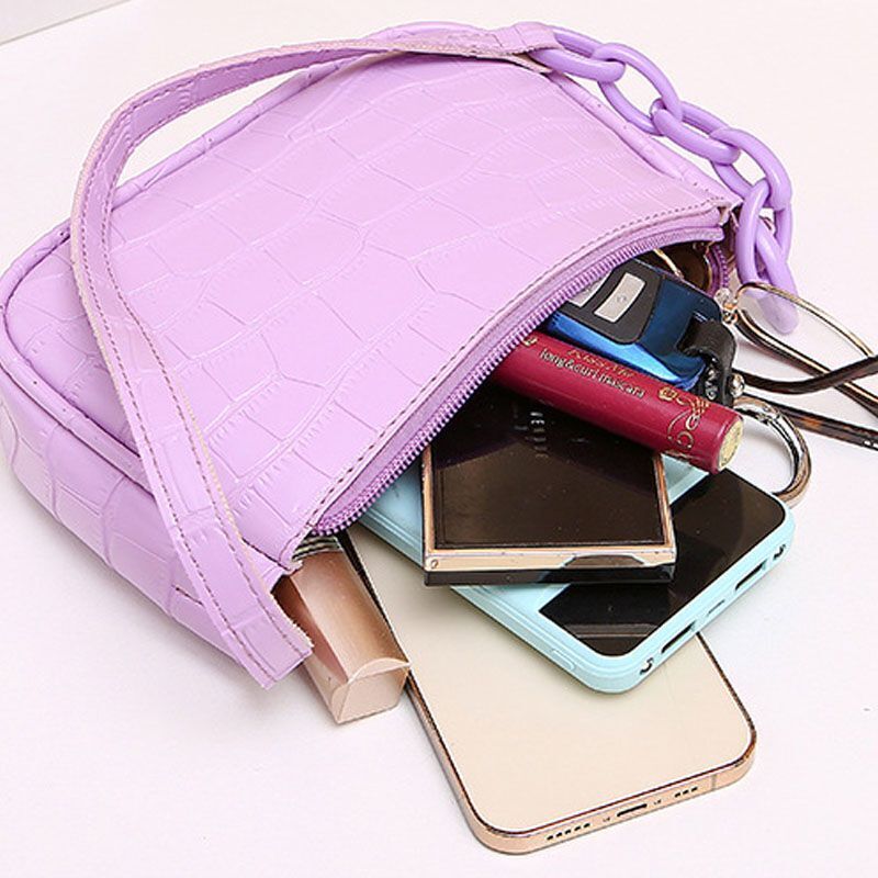 Exquisite Shopping Bag Retro Totes Shoulder Bags Leather Chain Handbag 20*5*13CM