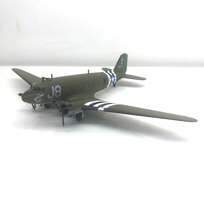WWII USA C-47 J8 1/100 diecast plane model aircraft