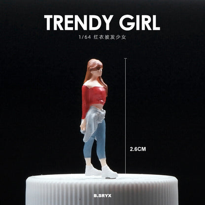 1/64 Figure Model Sexy Girl Model Boy Model City Street Mini Scene Doll