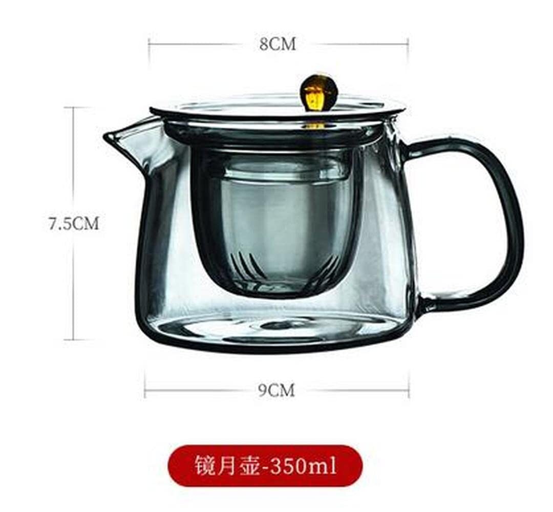350ml Teapot Glass Kung Fu Tea Set Heat Resistant Tea Water Separation Kettle