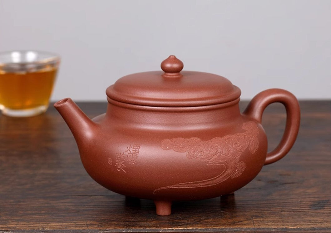 380cc chinese Yixing Handmade Zisha Dicaoqing clay Teapot WangYou Hu Tea Pot