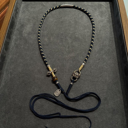 Handmade Tibetan Style Beaded Necklace Cord DIY Pendant Chain Magnetic Clasp