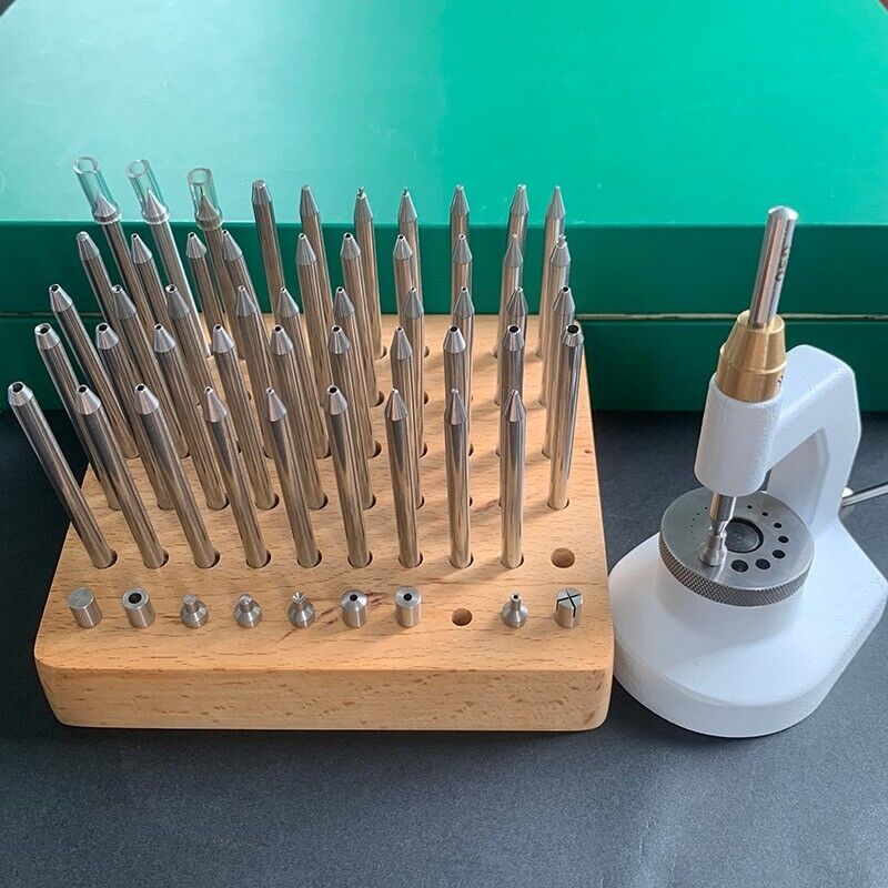 Watch Repair Tool 62Pcs Set Wood Metal Clone Bergeon 5285 Watchmaker Staking Kit