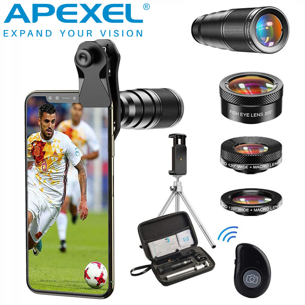 Apexel Mobile Phone Telephoto Lens Kit 22x HD Zoom Lens for Android iPhone