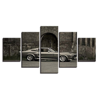 Ford Mustang Eleanor Car Sport Car Canvas Prints Painting Wall Art Home Decor 5P