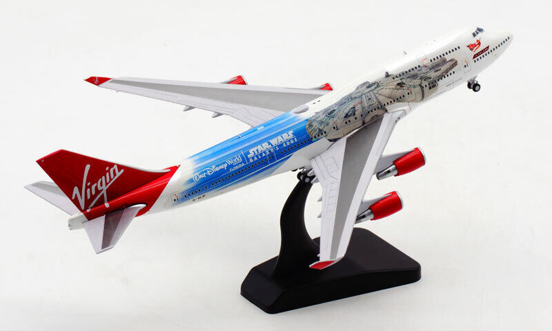 1:400 JC Wings Virgin BOEING 747-400 Passenger Aircraft Diecast Airplane Model
