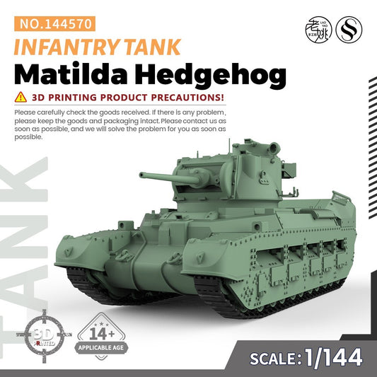 SSMODEL SS144570 1/144 Military Model Kit Matilda Hedgehog Infantry Tank