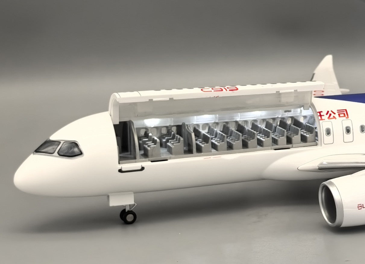 47CM 1:82 CHINA COMAC C919 Plane Aircraft Led Sound- controll Light Resin Model