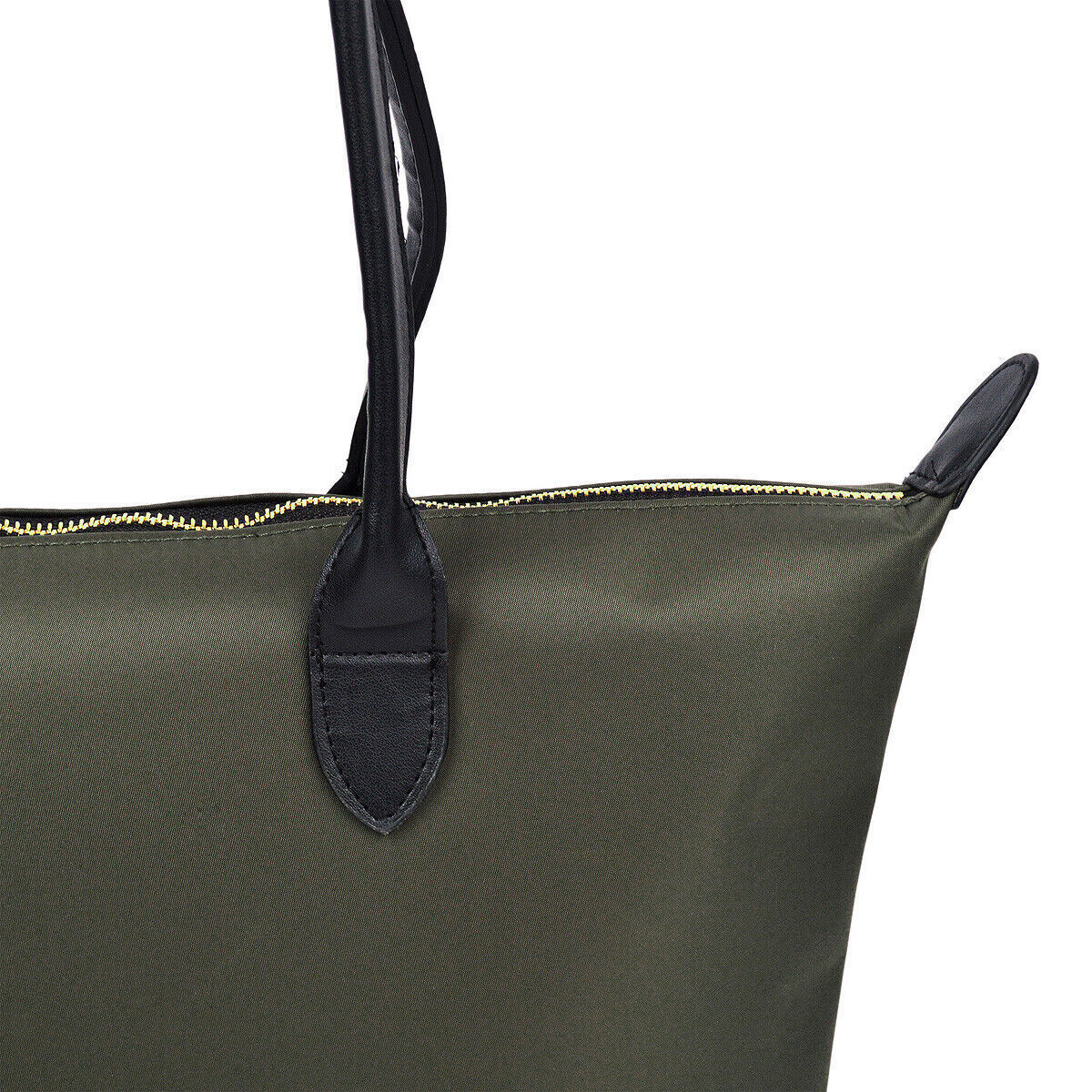 Premium Large Nylon Tote Water Resistant Top Zip Shoulder Bag Handbag