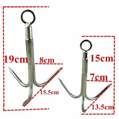 Climbing Claw Stainless Steel Hook Hiking Outdoor Mountaineering Grappling Tools