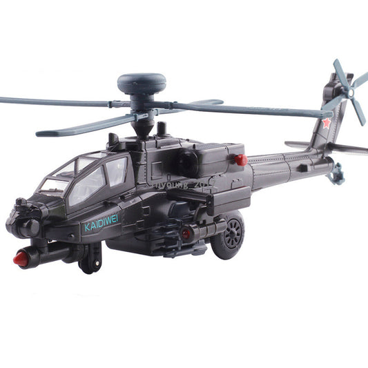 1/64 Boeing AH-64D Apache Helicopter Model Metal Diecast Toy Plane for Kids