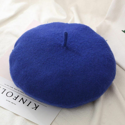 French Beret Caps Winter Warm Street Style Cap Wool Warm Beanie Hat Caps Hiking