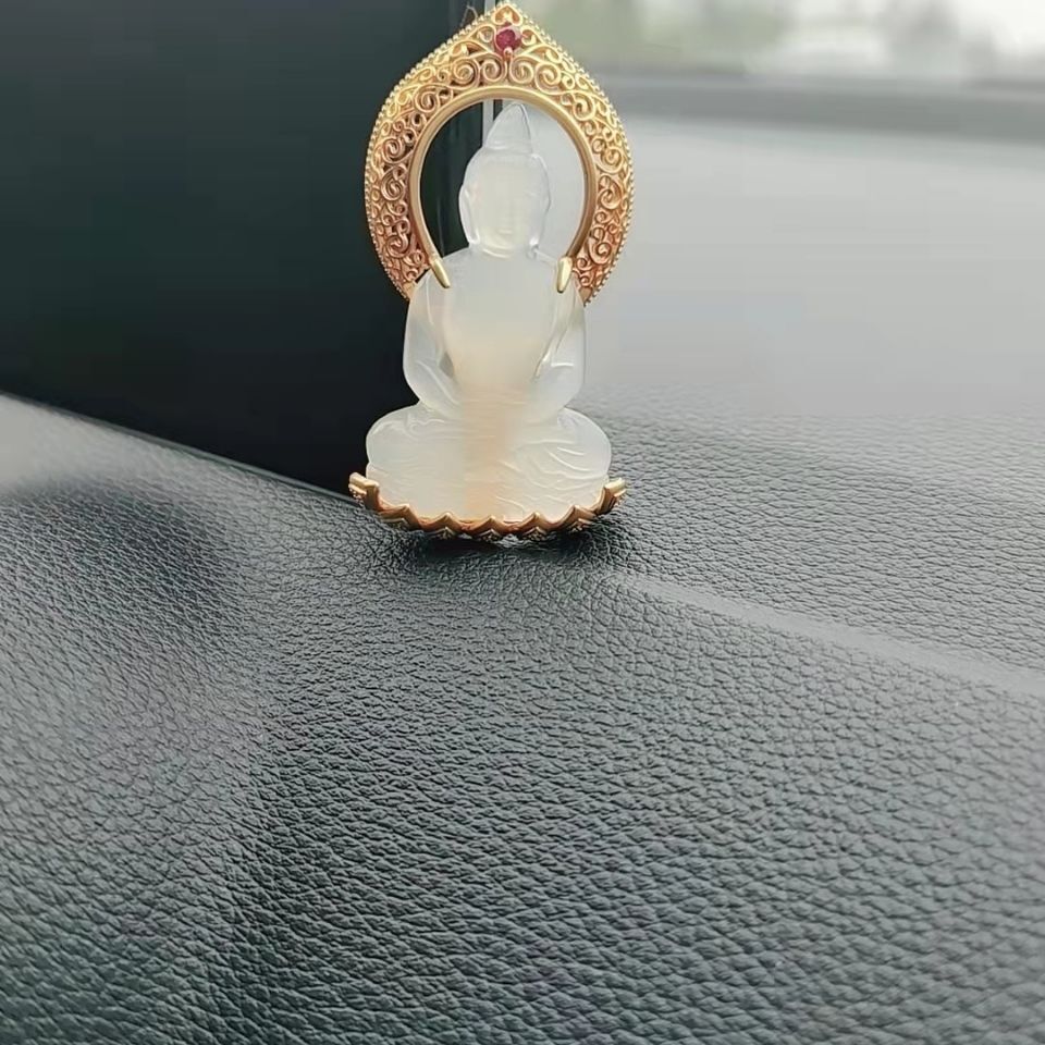 Buddhist Accessories Glass Guanyin Bodhisattva Pendant Necklace Pendant