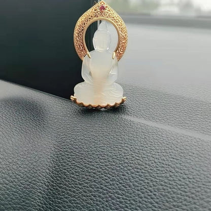 Buddhist Accessories Glass Guanyin Bodhisattva Pendant Necklace Pendant