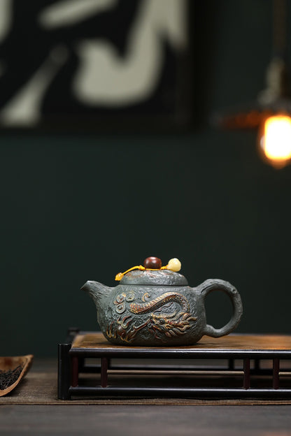 Yixing Purple Clay Pot 300cc Handmade Tea Making Set