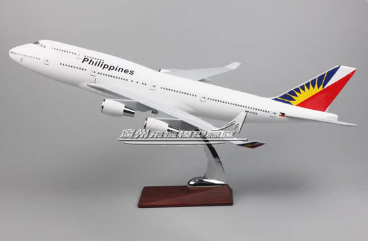 47CM 1:150 Philippines BOEING 747-400 RP-C7472 Passenger Airplane Resin Model