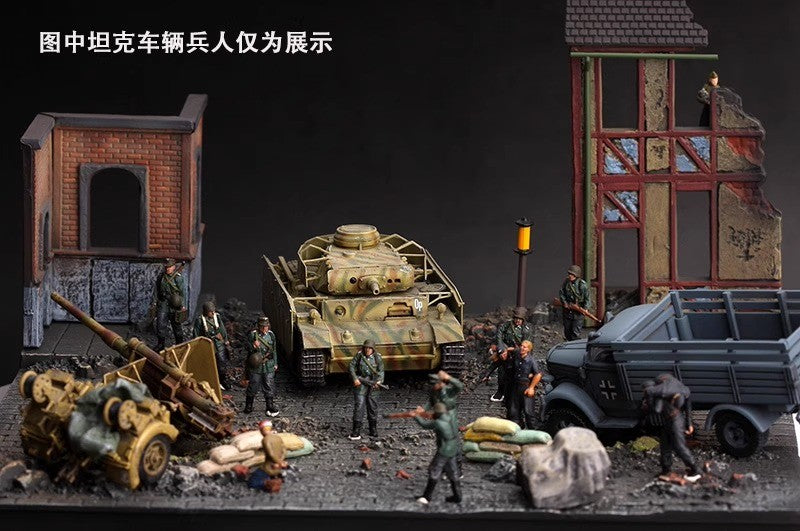PMA 1/72 WWII Europe Street Scene Floor Finished Model (Without Tank Figures)