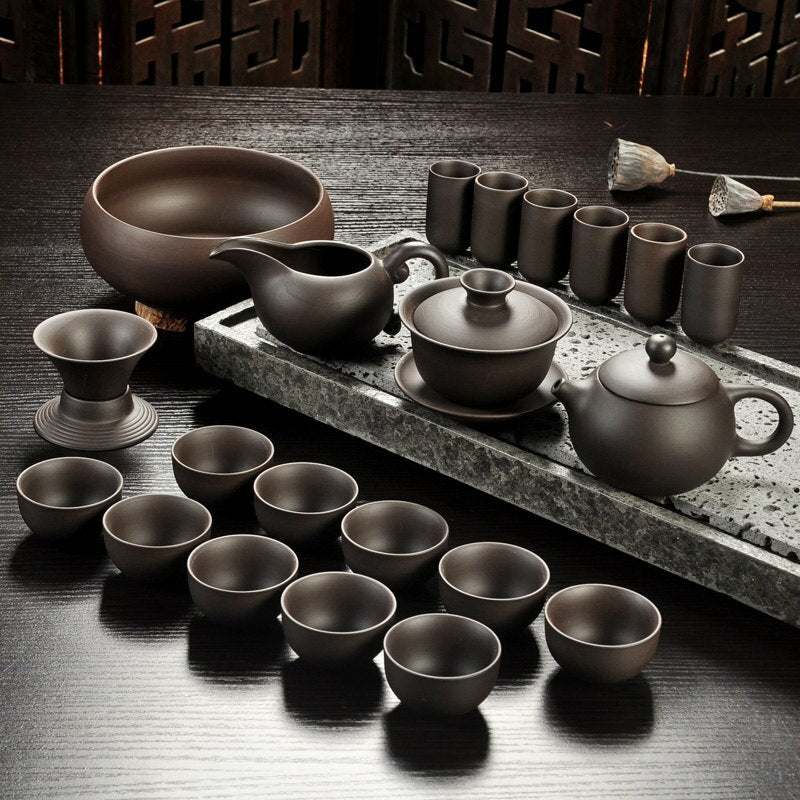 China Kung Fu Purple Sand Teapot Tea Set Ceramic Teapot Cup Handmade Drinkware