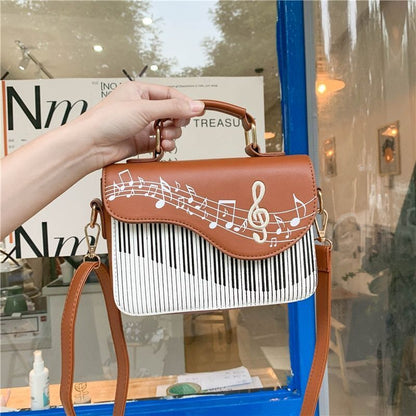 Square Tote Bag Synthetic Leather Handbag Small Shoulder Messenger Bag 20*15*7CM