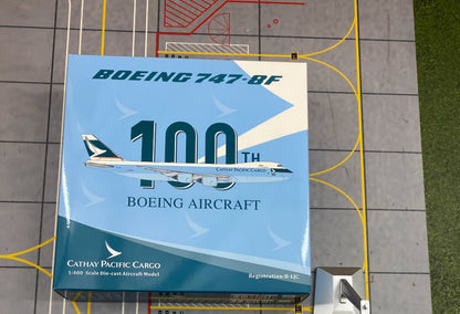 1:400 YY Wings CATHAY PACIFIC CARGO BOEING B747-8F Flap Down Plane Diecast Model