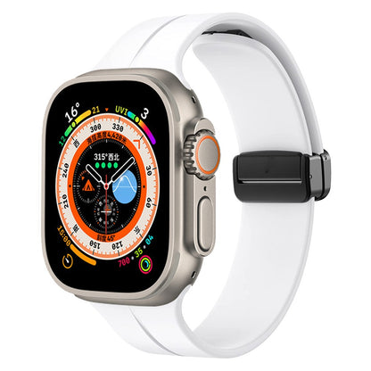 Suitable for Apple Watch 10 ultra2 silicone strap iWatch magnetic buckle strap