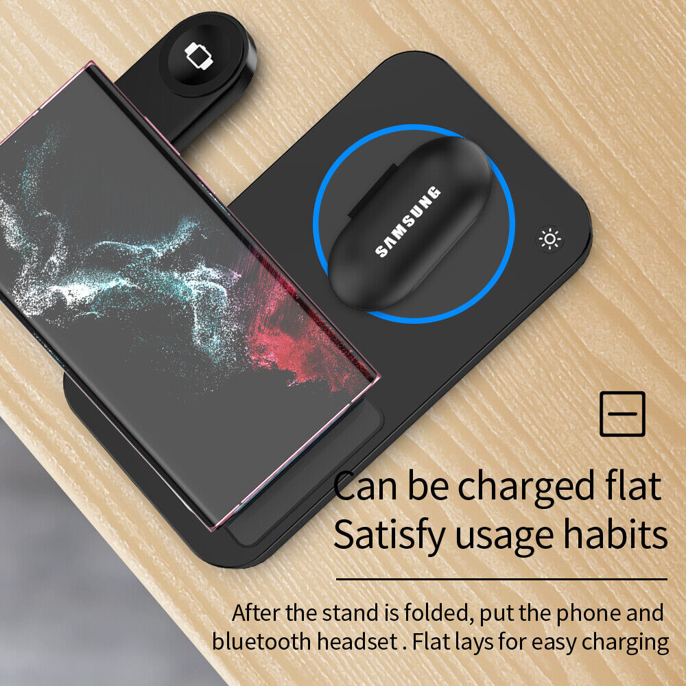 15W Wireless Charger Station +Charging Adapter For Samsung Galaxy S20 FE 2022/5G