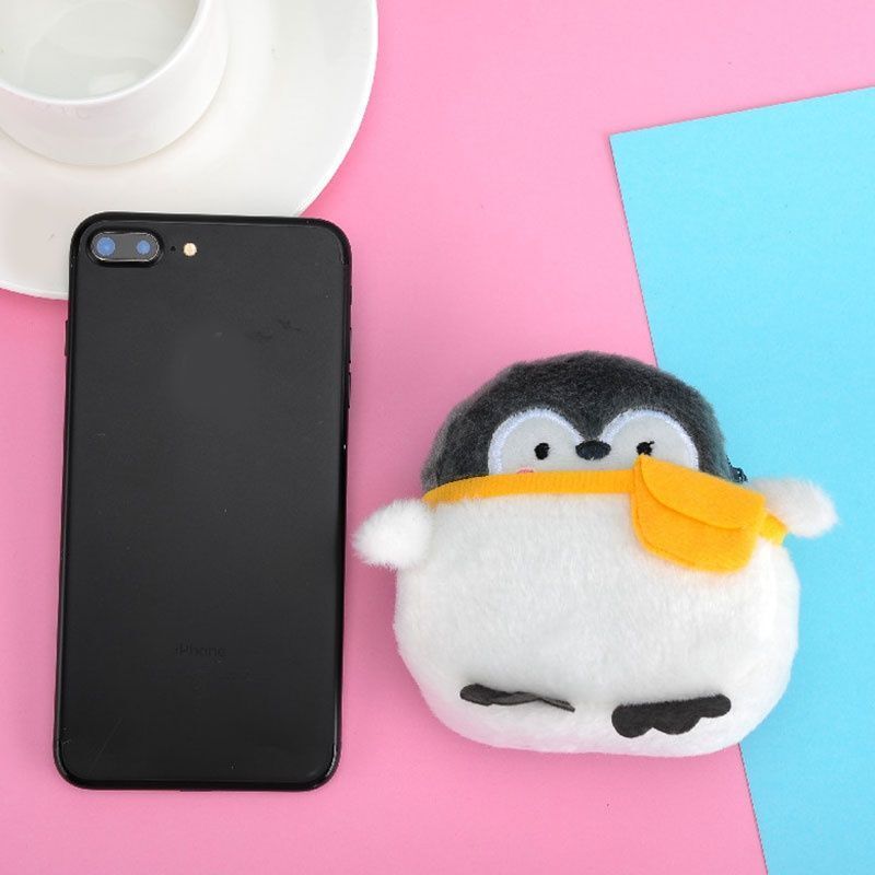 Shoulder Bag Little Plush Wallet Soft Penguin Plush Coin Purse Small 4*9*8.5 CM