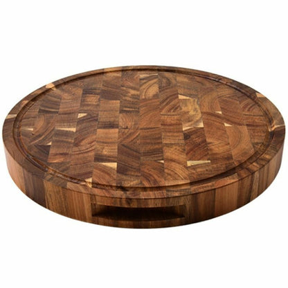 Cutting Boards End Grain Butcher Meat Chopping Block Acacia Wood 27.9x27.9x5.5cm