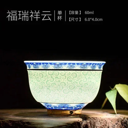 1pc Porcelain Tea Cup Small Tea Bowl Ceramic Phnom Penh Tea Bowl Single Cup