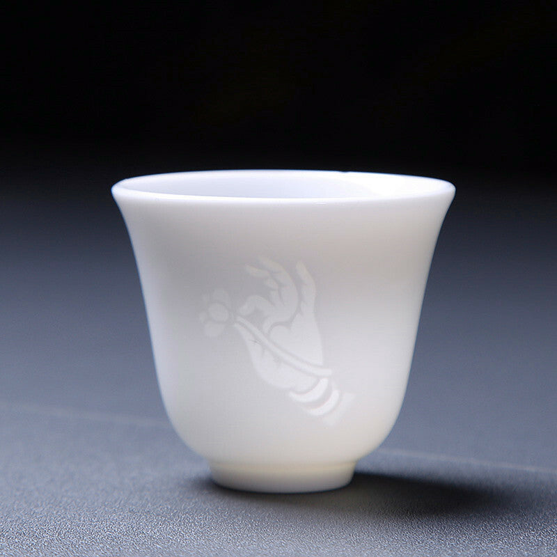 Dehua White China Porcelain Tea Cup Master Cup Of Tea Creative Kungfu Tea Cup