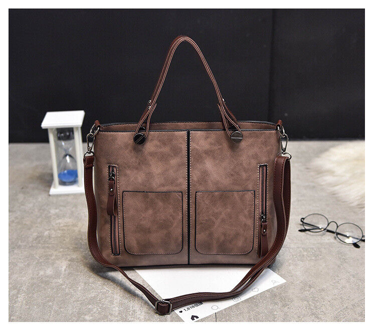 European Women's Bag Large Simple Fashion Handbag Retro Shoulder Messenger Bags