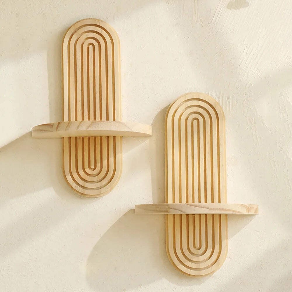 Boho Wall Mounted Shelf for Plants & Decor