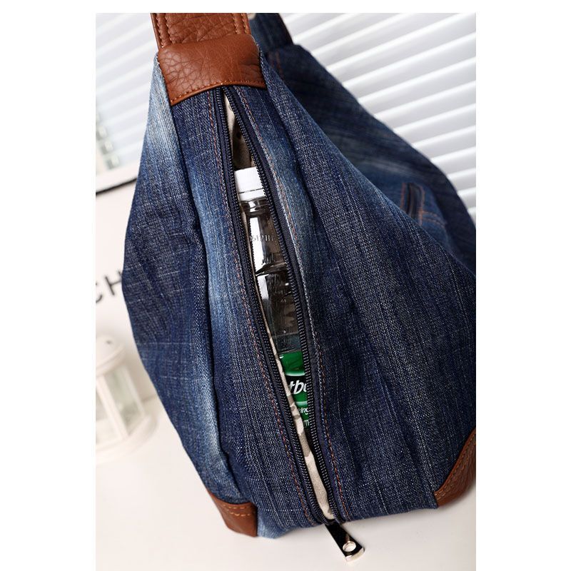 Bags Denim Handbag Large Shoulder Bags Blue Jeans Tote Purse Vintage 25*16*8 CM