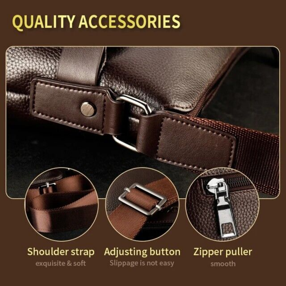 Leather pu Men Crossbody Handbag Messenger Fashion Business Mens Shoulder Bag