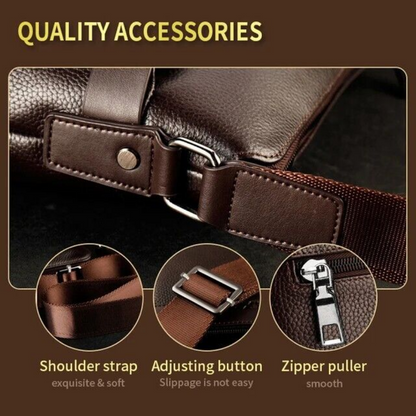 Leather pu Men Crossbody Handbag Messenger Fashion Business Mens Shoulder Bag